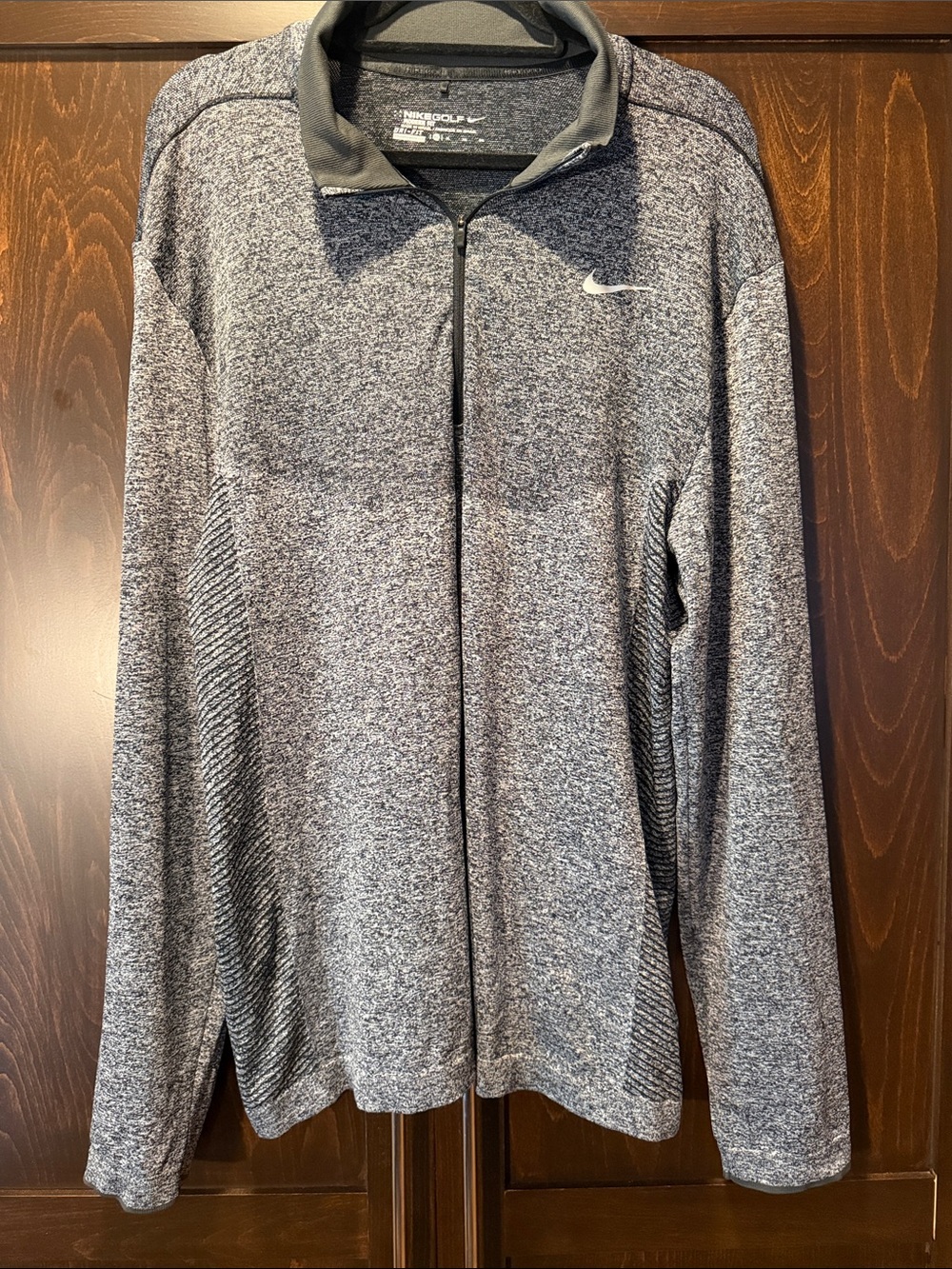 Nike Golf Men’s Dri-Fit Heather Gray Full-Zip Knit Jacket Size XL